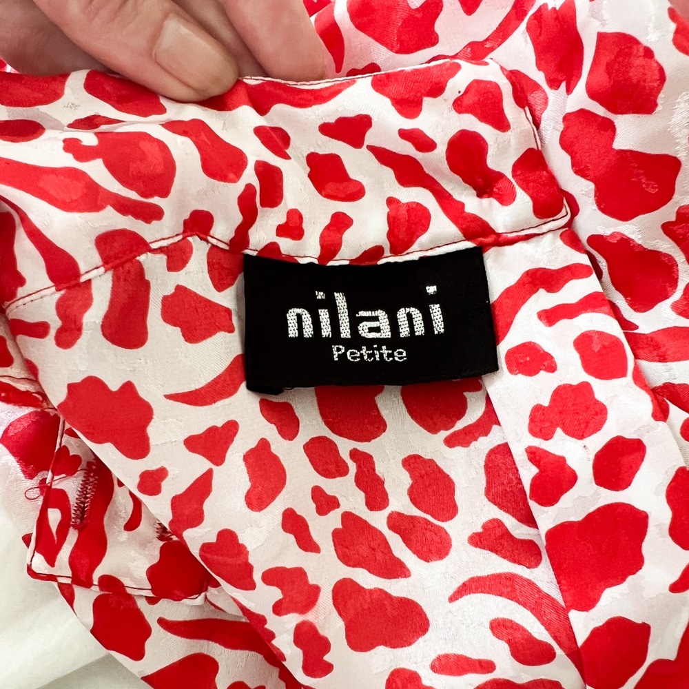 Vintage Classy Abstract Print Blouse - image 5